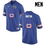 Men's Florida Gators #8 Trey Burton NCAA Nike Blue USA Flag Fashion Authentic Stitched College Football Jersey TAP8762UT